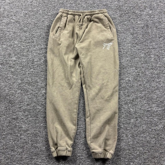 YoungLA Other - YoungLA Embroidered Heavyweight Jogger Sweatpants Tan/Taupe Men's Size Medium